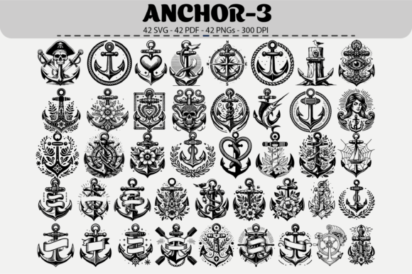 Anchor Vector Clipart – 42 Designs: Graphics & Illustrations
