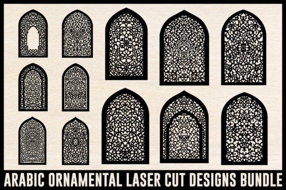 Arabic Ornamental Laser Cut Graphics & Illustrations