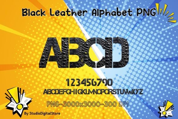Black Leather Alphabet PNG: Editorial Graphics & Illustrations