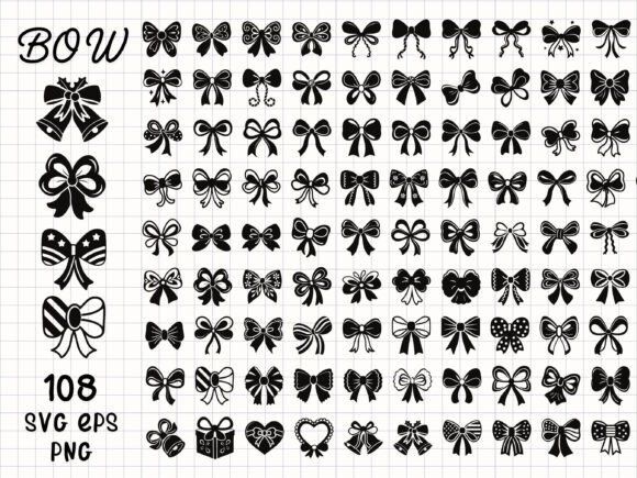 Bow Clipart Bundle: 108 Elegant Ribbon Graphics & Illustrations
