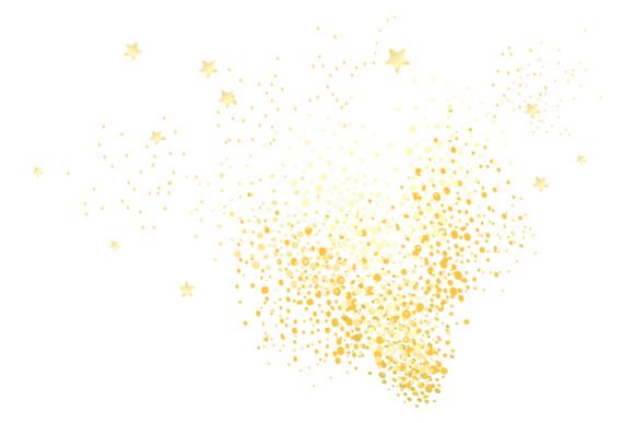 Bursting Glitter. Golden Confetti Sparkl Graphics & Illustrations