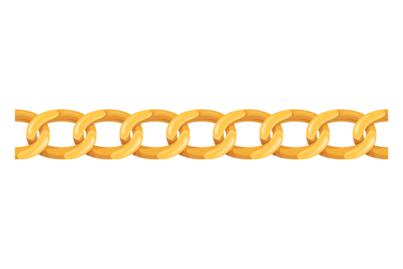 Chain Seamless Pattern. Golden Border. D: Graphics & Illustrations
