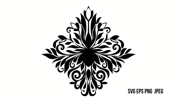 Floral Diamond Motif: Elegant Graphics & Illustrations for Local Brands