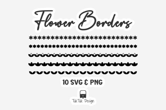 Flower Borders SVG PNG Clipart: Graphics & Illustrations