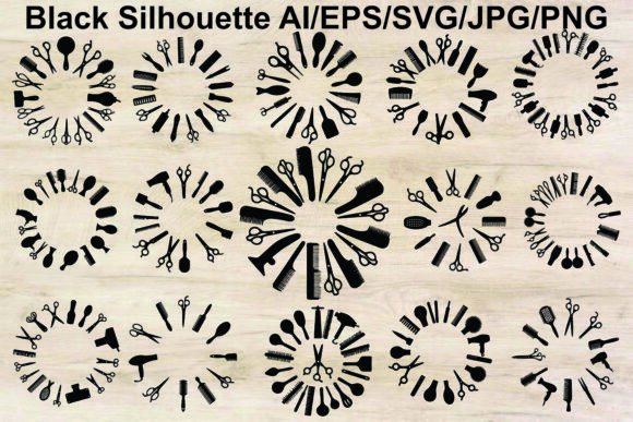 Hair Salon Accessories Vector Graphics Review