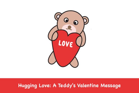 Hugging Love Teddy Valentine Graphics & Illustrations