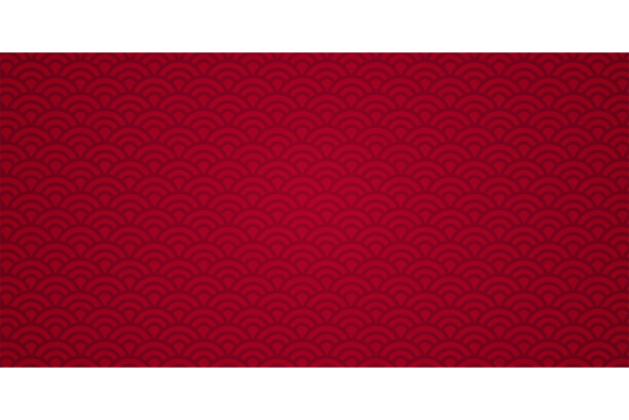 Red Scales Pattern in Chinese Style. Dec