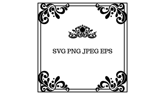 Vintage Frame with Ornament SVG PNG Graphics