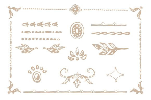Vintage Wedding Decor Elements Clipart