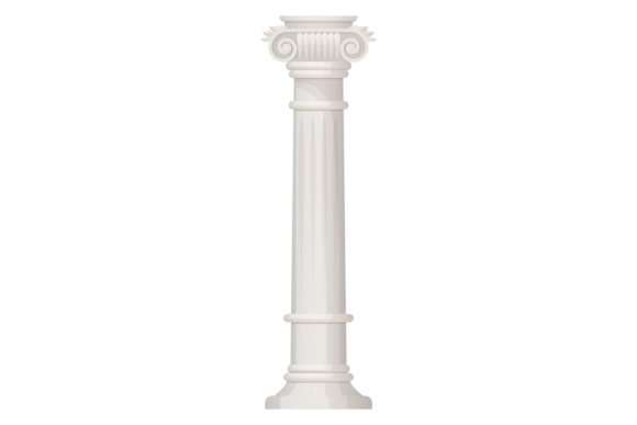 White Stone Pillar Graphics & Illustrations